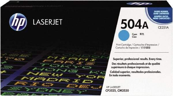 Hewlett-Packard - Cyan Toner Cartridge - Use with HP Color LaserJet CM3530 MFP, CP3525 - Industrial Tool & Supply