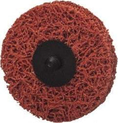 Norton - 3" Disc Diam, Ceramic Quick Change Disc - Type R Attaching System, Nonwoven, Orange, Extra Coarse Grade, 12,000 RPM - Industrial Tool & Supply