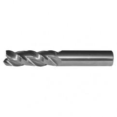 3/8x3/8x3/4x2-1/2 3FL Square Carbide End Mill-Round Shank-Uncoated - Industrial Tool & Supply