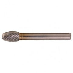 SE-5 Standard Cut Solid Carbide Bur-Egg Shape - Industrial Tool & Supply