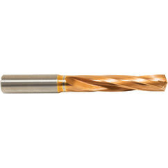#13 Dia. × 6 mm Shank × 36 mm Flute Length × 74 mm OAL, 5xD, 135°, ZrCN, 2 Flute, Coolant Thru, Round Solid Carbide Drill - Industrial Tool & Supply