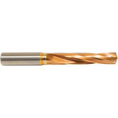 #13 Dia. × 6 mm Shank × 36 mm Flute Length × 74 mm OAL, 5xD, 135°, ZrCN, 2 Flute, Coolant Thru, Round Solid Carbide Drill - Industrial Tool & Supply