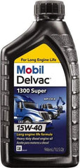 Mobil - 1 Quart Diesel Engine Oil - Grade 15W-40 - Industrial Tool & Supply