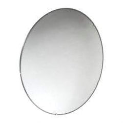 PRO-SAFE - Indoor Round Convex Safety, Traffic & Inspection Mirrors - Acrylic Lens, Laminated Hardboard Backing, 26" Diam x 2-1/2" High, 28' Max Covered Distance - Industrial Tool & Supply