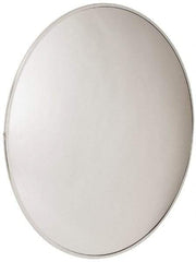 PRO-SAFE - Indoor Round Convex Safety, Traffic & Inspection Mirrors - Acrylic Lens, Laminated Hardboard Backing, 48" Diam x 3-1/4" High, 50' Max Covered Distance - Industrial Tool & Supply