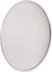 PRO-SAFE - Outdoor Round Convex Safety, Traffic & Inspection Mirrors - Acrylic Lens, Laminated Hardboard Backing, 13" Diam x 1-1/8" High, 15' Max Covered Distance - Industrial Tool & Supply