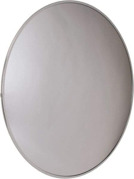 PRO-SAFE - Outdoor Round Convex Safety, Traffic & Inspection Mirrors - Acrylic Lens, Laminated Hardboard Backing, 30" Diam x 2-5/8" High, 32' Max Covered Distance - Industrial Tool & Supply