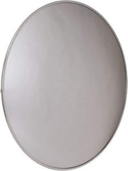 PRO-SAFE - Outdoor Round Convex Safety, Traffic & Inspection Mirrors - Acrylic Lens, Laminated Hardboard Backing, 30" Diam x 2-5/8" High, 32' Max Covered Distance - Industrial Tool & Supply