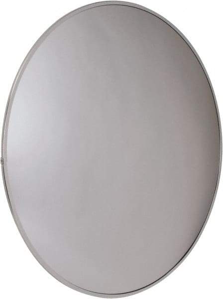 PRO-SAFE - Outdoor Round Convex Safety, Traffic & Inspection Mirrors - Acrylic Lens, Laminated Hardboard Backing, 36" Diam x 2-3/8" High, 38' Max Covered Distance - Industrial Tool & Supply
