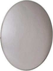 PRO-SAFE - Outdoor Round Convex Safety, Traffic & Inspection Mirrors - Acrylic Lens, Laminated Hardboard Backing, 48" Diam x 3-1/4" High, 50' Max Covered Distance - Industrial Tool & Supply