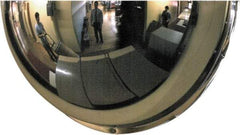 PRO-SAFE - Indoor & Outdoor Half Dome Dome Safety, Traffic & Inspection Mirrors - Acrylic Lens, Fiberboard Backing, 36" Diam x 15-1/2" High, 38' Max Covered Distance - Industrial Tool & Supply
