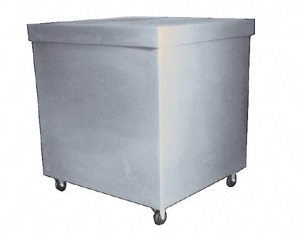 Bayhead Products - 1,000 Lb Load Capacity, Polyethylene Rolling Covered Container - 28" Wide x 30" Long x 30" High - Industrial Tool & Supply