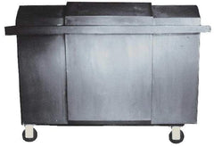 Bayhead Products - 1,000 Lb Load Capacity, Polyethylene Rolling Covered Container - 32" Wide x 48" Long x 30" High - Industrial Tool & Supply