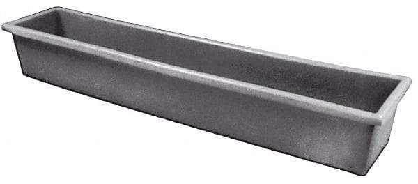 Bayhead Products - Gray Polyethylene Tote Container - Nesting, 54-1/2" Long x 11-1/2" Wide x 8" High - Industrial Tool & Supply