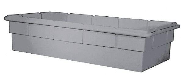 Bayhead Products - Gray Polyethylene Tote Container - Nesting, 38-1/2" Long x 18" Wide x 9" High - Industrial Tool & Supply