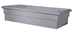 Bayhead Products - Gray Polyethylene Tote Container - Nesting, 48-1/2" Long x 23" Wide x 13-1/2" High - Industrial Tool & Supply