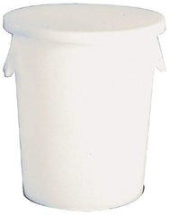 Bayhead Products - 33 Gal Gray Round Trash Can - Polyethylene, 27" High - Industrial Tool & Supply