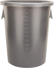Bayhead Products - 40 Gal Gray Round Trash Can - Polyethylene, 29" High - Industrial Tool & Supply