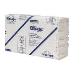 Kleenex - 1 Ply White C-Fold Paper Towels - 10-1/8" Wide - Industrial Tool & Supply