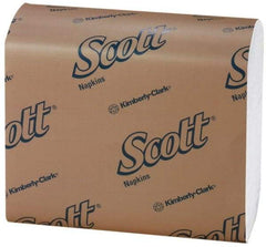 Scott - 10,000 Piece, 7" Long x 13-1/2" Wide, Tall Folded Dispenser Snack Paper Napkins - 1 Ply, White - Industrial Tool & Supply