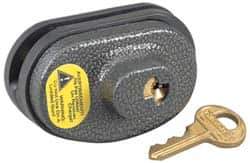Master Lock - 2" Shackle Clearance, Keyed Different Padlock - 9/32" Shackle Diam, Steel & Zinc Body - Industrial Tool & Supply