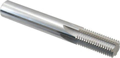 Scientific Cutting Tools - 5/8-16 Thread, 1/2" Shank Diam, Bright Coating, Solid Carbide Straight Flute Thread Mill - 6 Flutes, 3-1/2" OAL, 5/8" Min Noml Diameter - Industrial Tool & Supply