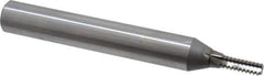 Scientific Cutting Tools - 7/16-24 Thread, 3/4" Shank Diam, Bright Coating, Solid Carbide Straight Flute Thread Mill - 4 Flutes, 6" OAL, 7/16" Min Noml Diameter - Industrial Tool & Supply