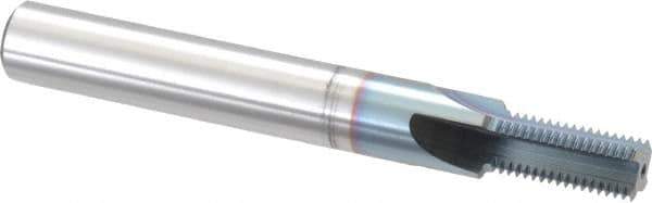 Scientific Cutting Tools - 1/2-20 Thread, 1/2" Shank Diam, TiCN Coating, Powdered Metal Straight Flute Thread Mill - 4 Flutes, 4" OAL, 1/2" Min Noml Diameter - Exact Industrial Supply