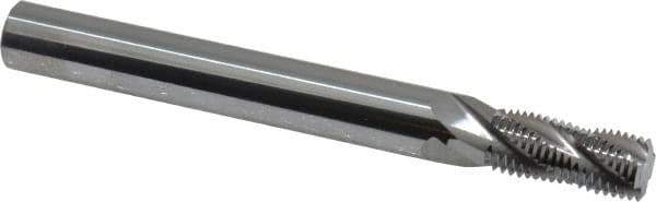 Scientific Cutting Tools - 7/16-24 UNS, 0.345" Cutting Diam, 4 Flute, Solid Carbide Helical Flute Thread Mill - Internal/External Thread, 0.808" LOC, 3-1/2" OAL, 3/8" Shank Diam - Industrial Tool & Supply