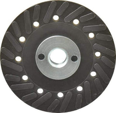 Made in USA - 4" Diam Locking Nut Disc Backing Pad - Hard Density, 20,000 RPM - Industrial Tool & Supply