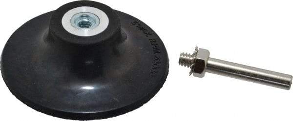 Value Collection - 3" Diam Quick-Change Type R Disc Backing Pad - 1/4" Shank Diam, Medium Density, 20,000 RPM - Industrial Tool & Supply