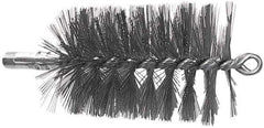 Schaefer Brush - 4-1/2" Brush Length, 2-1/4" Diam, Double Stem, Single Spiral Tube Brush - 7-1/4" Long, Stainless Steel, 1/4" NPSM Male Connection - Industrial Tool & Supply