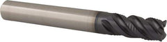 Iscar - 3/8", 4 Flute, Single End, Solid Carbide, Corner Chamfer End Mill - 3" OAL, 45° Helix, Right Hand Flute, 3/4" LOC, Right Hand Cut - Industrial Tool & Supply