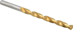 Chicago-Latrobe - Letter G 135° Cobalt Jobber Drill - TiN Finish, Right Hand Cut, Spiral Flute, Straight Shank, 4-1/8" OAL, Split Point - Industrial Tool & Supply