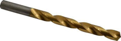 Chicago-Latrobe - Letter Z 135° Cobalt Jobber Drill - TiN Finish, Right Hand Cut, Spiral Flute, Straight Shank, 5-1/4" OAL, Split Point - Industrial Tool & Supply
