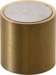Eclipse - 1/2" Diam x 1/2" High, 0.23 Lb Average & 0.45 Lb Max Pull Force, Brass Alnico Shielded Magnet - 798.8°F Max Operating Temp, 0.032" Wall Thickness, Grade 5 Alnico - Industrial Tool & Supply