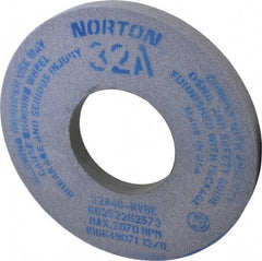 Norton - 12" Diam x 5" Hole x 1" Thick, K Hardness, 46 Grit Surface Grinding Wheel - Aluminum Oxide, Type 1, Coarse Grade, 2,070 Max RPM, Vitrified Bond, No Recess - Industrial Tool & Supply
