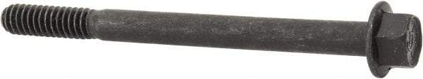 Value Collection - 1/4-20 UNC, 3" Length Under Head, Hex Drive Flange Bolt - 3/4" Thread Length, Grade 8 Alloy Steel, Smooth Flange, Phosphate & Oil Finish - Industrial Tool & Supply