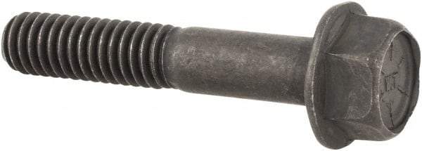 Value Collection - 5/16-18 UNC, 1-3/4" Length Under Head, Hex Drive Flange Bolt - 7/8" Thread Length, Grade 8 Alloy Steel, Smooth Flange, Phosphate & Oil Finish - Industrial Tool & Supply