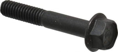 Value Collection - 5/16-18 UNC, 2" Length Under Head, Hex Drive Flange Bolt - 7/8" Thread Length, Grade 8 Alloy Steel, Smooth Flange, Phosphate & Oil Finish - Industrial Tool & Supply