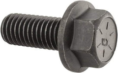 Value Collection - 1/2-13 UNC, 1-1/4" Length Under Head, Hex Drive Flange Bolt - 1-1/4" Thread Length, Grade 8 Alloy Steel, Smooth Flange, Phosphate & Oil Finish - Industrial Tool & Supply