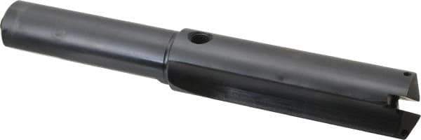 Allied Machine and Engineering - Series 2.5, 1-3/16 to 1-3/8" Diam, 1" Diam Straight Shank, Straight Flute Spade Drill - 3-3/8" Max Depth, 4-41/64" Body Length, 8" OAL, Short Length, Through Coolant - Industrial Tool & Supply