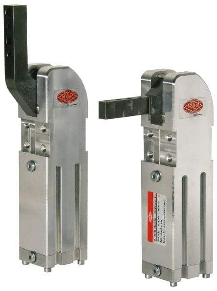 De-Sta-Co - 708 Lb Inner Hold Capacity, Vert Mount, Air Power Hold-Down Toggle Clamp - M5 Port, 90° Bar Opening, 151mm Height Under Bar - Industrial Tool & Supply