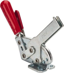 De-Sta-Co - 840 Lb Holding Capacity, Horizontal Handle, Manual Hold Down Toggle Clamp - 70° Handle Movement, 68° Bar Opening, U-Bar, Flanged Base, Electro-Plated Zinc, Carbon Steel - Industrial Tool & Supply