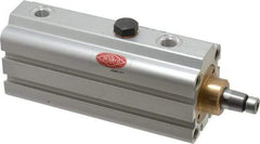 De-Sta-Co - 67 Lb Clamping Force, Adjustable (Right, Left, Straight) Swing, 28mm Total Stroke, Single-Acting Pneumatic Swing Clamp - G1/8 Port, 124.97mm Body Length x 32mm Body Width, 19.4 cm3 (Clamp), 22.5 cm3 (Unclamp), 145 Max psi - Industrial Tool & Supply