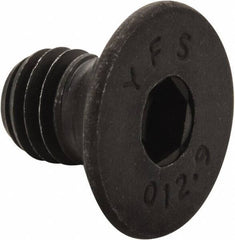 Value Collection - M8x1.25 Metric Coarse Hex Socket Drive, 90° Flat Screw - Grade 12.9 Alloy Steel, Black Oxide Finish, Fully Threaded, 12mm OAL - Industrial Tool & Supply
