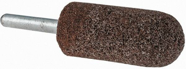 Grier Abrasives - 7/8 x 2" Head Diam x Thickness, A11, Pointed Tree, Aluminum Oxide Mounted Point - Industrial Tool & Supply
