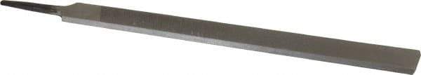 Value Collection - 12" Long, Second Cut, Hand American-Pattern File - Double Cut, 9/32" Overall Thickness, Tang - Industrial Tool & Supply
