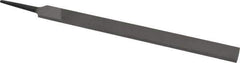 Value Collection - 10" Long, Smooth Cut, Hand American-Pattern File - Double Cut, 1/4" Overall Thickness, Tang - Industrial Tool & Supply