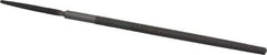 Value Collection - 4" Long, Smooth Cut, Round American-Pattern File - Double Cut, Tang - Industrial Tool & Supply